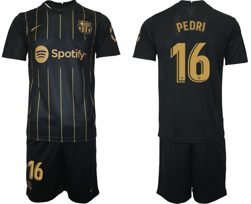 Men 2022-2023 Club Barcelona Black away #16 Soccer Jersey->barcelona jersey->Soccer Club Jersey